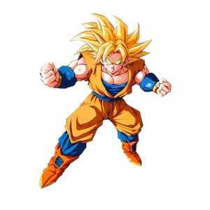Super Saiyan 3 Goku Flying PNG 06252024 PNG