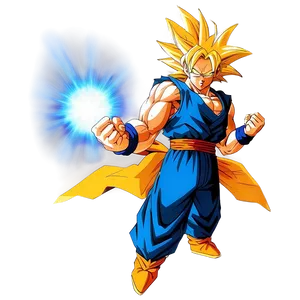 Super Saiyan 3 Goku Punching PNG 06252024 PNG