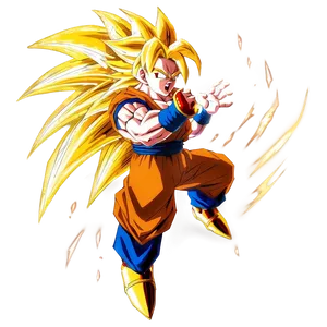 Super Saiyan 3 Goku's Aura Unleashed Png 06252024 PNG image