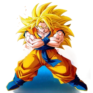 Super Saiyan 3 Goku's Aura Unleashed Png Iph PNG image