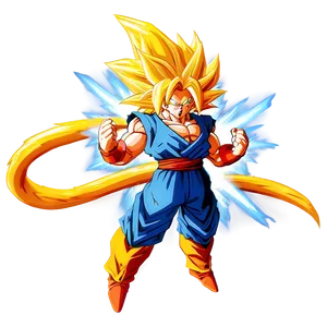 Super Saiyan 3 Goku's Aura Unleashed Png Lul96 PNG image