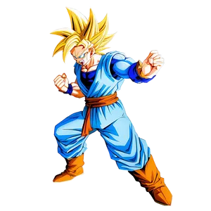 Super Saiyan 3 Goku's Energy Explosion PNG Fek PNG