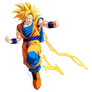 Super Saiyan 3 Goku's Victory Pose Png Ber PNG image