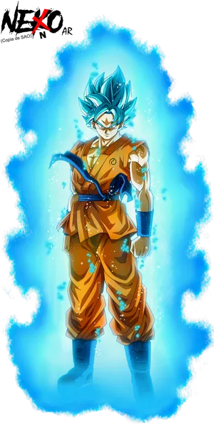 Super Saiyan Blue Aura Character Artwork.png PNG image