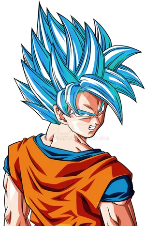 Super Saiyan Blue Goku Illustration PNG image