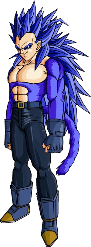 Super Saiyan Blue Vegeta Illustration PNG image