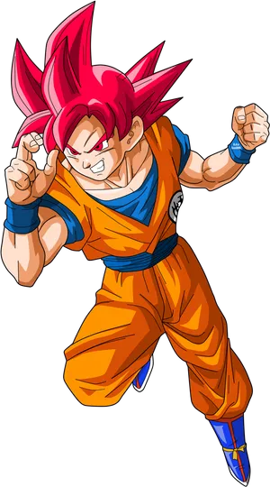 Super Saiyan Goku Pink Hair PNG image