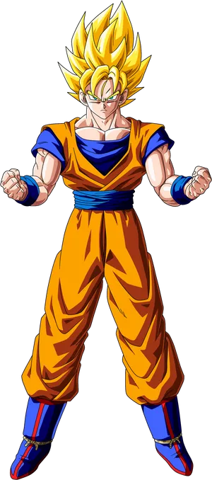 Super_ Saiyan_ Goku_ Power_ Stance.png PNG image