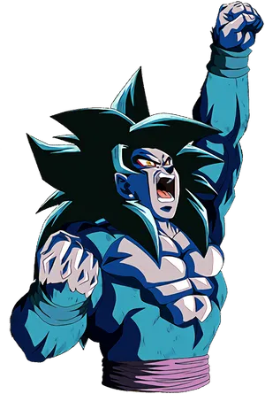 Super Saiyan Goku Victory Pose PNG image