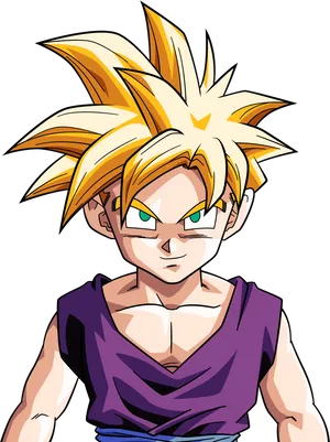 Super Saiyan Teen Character PNG image