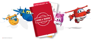 Super Wings Spendand Redeem Promotion PNG image