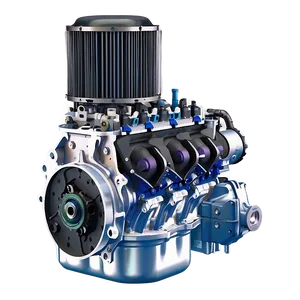 Supercharged Car Engine Layout PNG 06132024