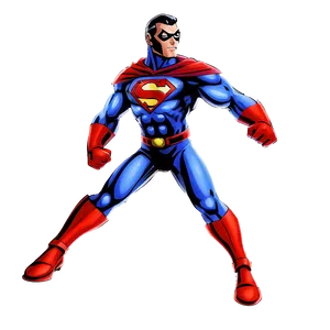 Superhero Action Drawing PNG Swf56