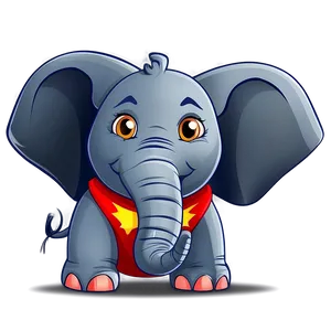 Superhero Elephant Cartoon PNG Bem29 PNG