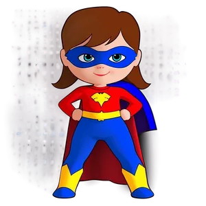 Superhero Girl Graphic PNG 05032024