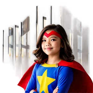 Superhero Girl Graphic PNG 67