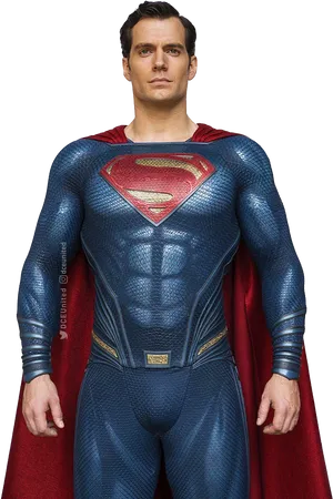 Superhero_in_ Blue_and_ Red_ Costume PNG image