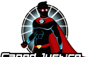 Superhero Logo Caped Justice PNG image