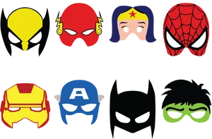 Superhero Masks Collection PNG