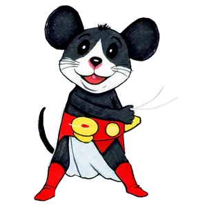 Superhero Mouse PNG Pny