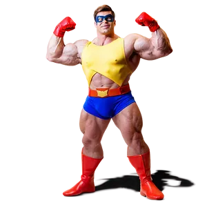 Superhero Muscle Man PNG 06252024