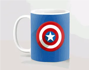 Superhero Shield Mug Design PNG image