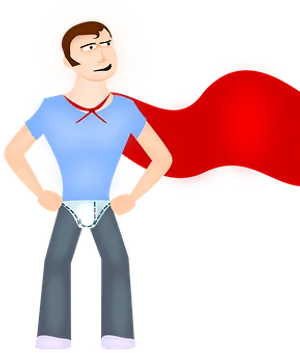 Superhero Stance Cartoon Character