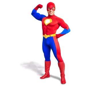 Superhero Victory Pose PNG 10