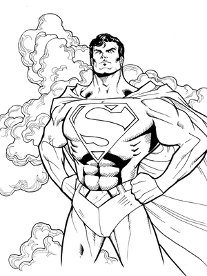 Superheroin Flight Coloring Page