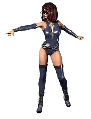 Superheroinein Action Pose