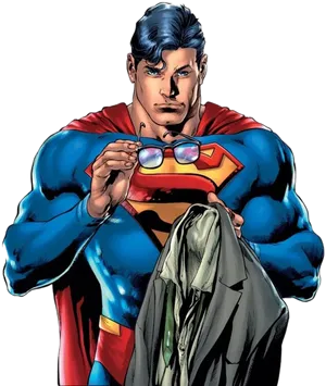 Superman Clark Kent Transformation PNG
