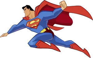 Superman Flying Animated Illustration
