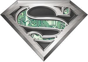 Superman Logo Circuit Design PNG image