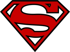 Superman Logo Iconic Redand Black PNG image