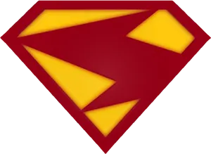 Superman Logo Red Yellow Design PNG image