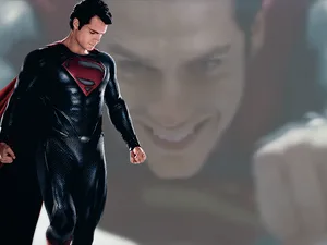 Supermanin Action Pose PNG image