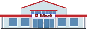 Supermarket Front View Illustration