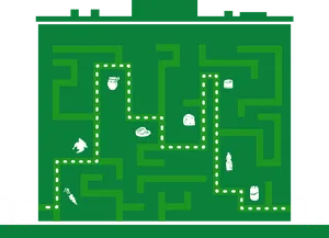 Supermarket Grocery Maze Challenge PNG image