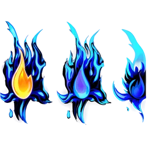 Supernatural Blue Flames Png Qcp PNG image