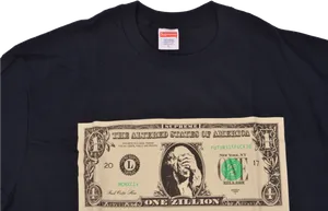 Supreme Branded One Zillion Dollar Tee PNG image