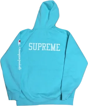 Supreme Champion Blue Hoodie PNG image