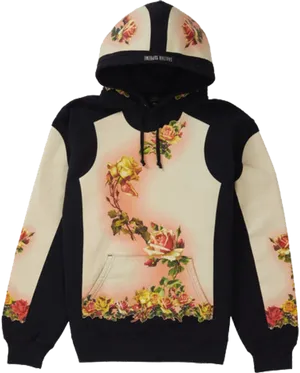 Supreme Floral Hoodie Design PNG image