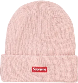 Supreme Pink Beanie Hat PNG image