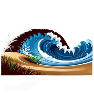 Surf Waves Beach Png 06132024 PNG image