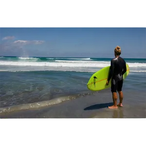 Surfer And Pelican Encounter PNG Yms