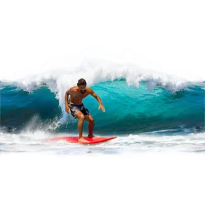 Surfer In Ocean Png 40 PNG image