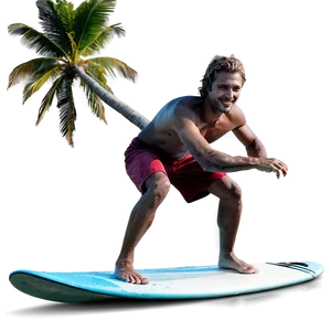 Surfer In Tropical Paradise Png Tht24 PNG image