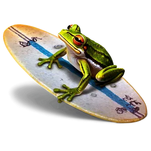Surfing Frog Cool PNG Hed33 PNG