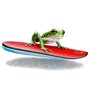 Surfing Frog Cool PNG Kto31
