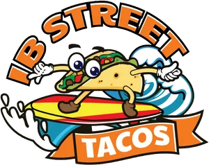 Surfing Taco Mascot Logo PNG image